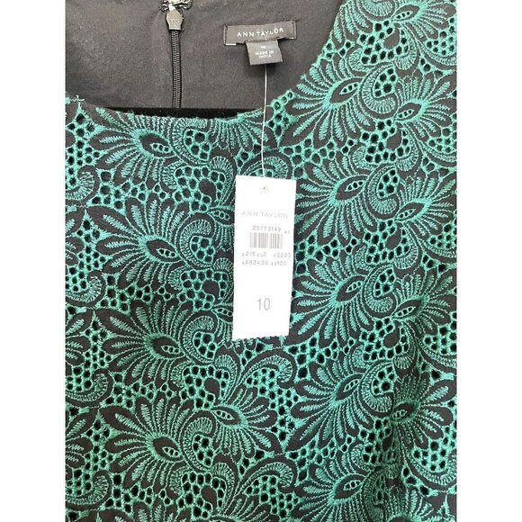 NWT Ann Taylor Emerald Green Midi Sheath Dress 10 - Picture 6 of 7